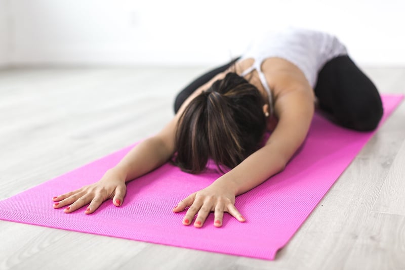 Woman practicing breathwork